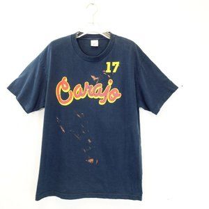 Acapulco Gold Carajo Mens‎ T Shirt Medium Casual Short Sleeve Blue Tee Navy